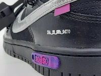 Paar sneakers, maat 40 1/2 nike, dunk low - dm1602-001 "off-white" - afbeelding 11 van  12
