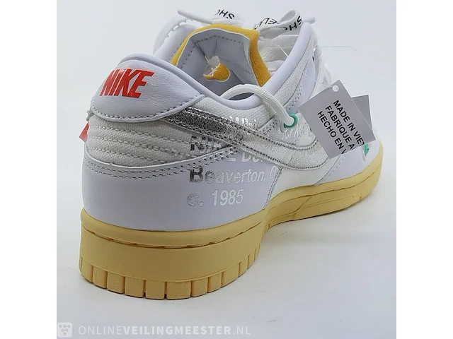 Paar sneakers, maat 40 1/2 nike, dunk low x off white dm1602-127 - afbeelding 10 van  28