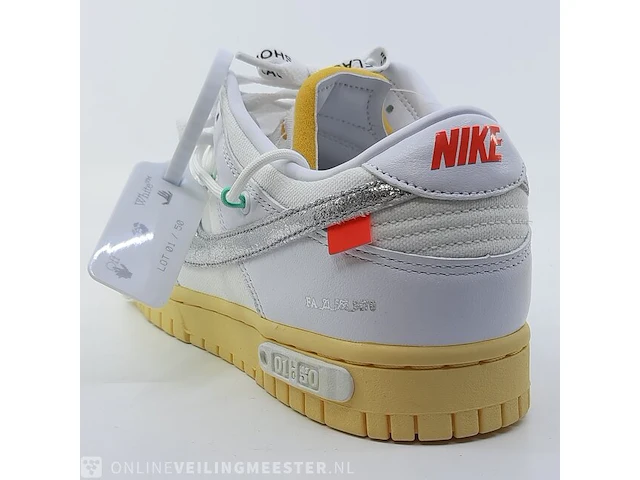 Paar sneakers, maat 40 1/2 nike, dunk low x off white dm1602-127 - afbeelding 11 van  28