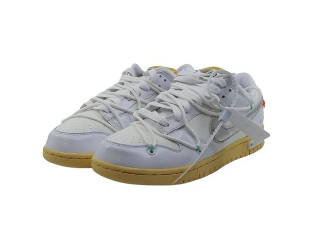 Paar sneakers, maat 40 1/2 nike, dunk low x off white dm1602-127 - afbeelding 1 van  28