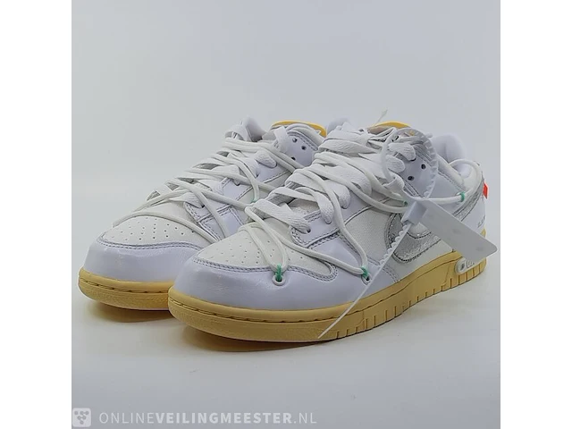 Paar sneakers, maat 40 1/2 nike, dunk low x off white dm1602-127 - afbeelding 12 van  28
