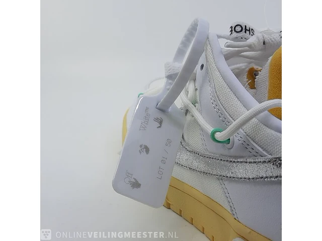 Paar sneakers, maat 40 1/2 nike, dunk low x off white dm1602-127 - afbeelding 27 van  28
