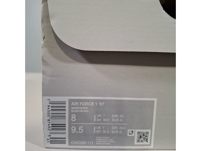 Paar sneakers, maat 41, nike, air force 1 cw2288-111 - afbeelding 7 van  7