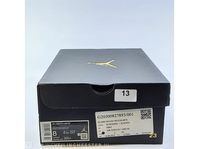 Paar sneakers, maat 41 nike, air jordan 1 mid se dc7294-200 - afbeelding 9 van  9