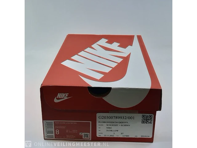 Paar sneakers, maat 41 nike, dunk low retro - dd1391-100 - afbeelding 2 van  10