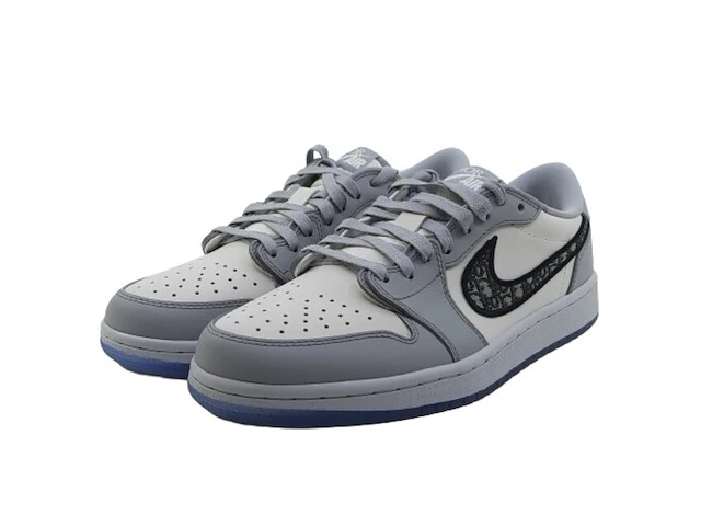 Paar sneakers, maat 41 nike, jordan 1 retro low dior cn8608-002 - afbeelding 1 van  31
