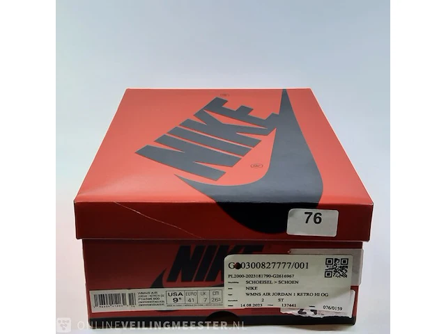 Paar sneakers, maat 41 nike, wmns air jordan 1 retro hi og fd2596-600 - afbeelding 4 van  12