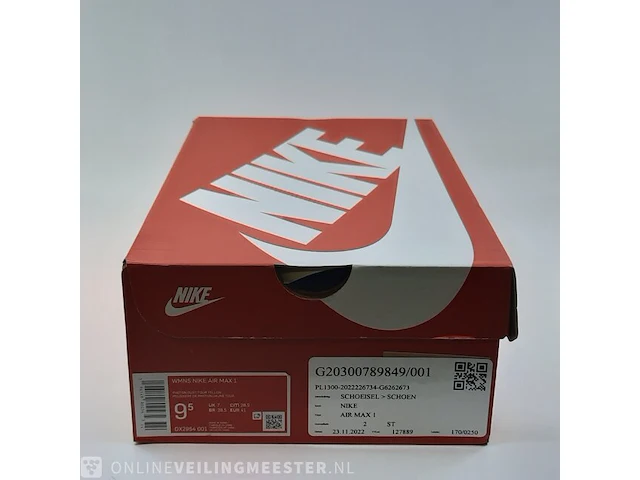 Paar sneakers, maat 41 nike, womans air max 1 - dx2954-001 - afbeelding 2 van  10