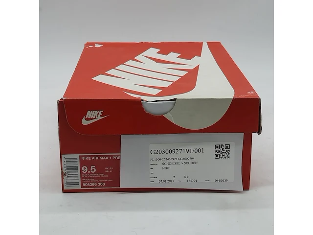 Paar sneakers, maat 43, nike, air max one 908366-300 - afbeelding 3 van  11