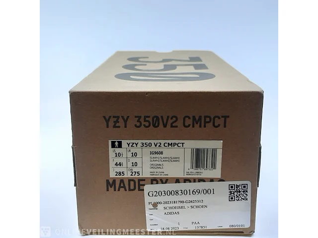 Paar sneakers, maat 44 2/3 adidas, yeezy 350 v2 cmpct - afbeelding 2 van  10