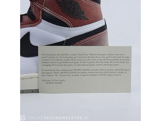 Paar sneakers, maat 44 nike, air jordan 1 retro high og sp da2728-100 - afbeelding 21 van  29