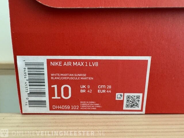 Paar sneakers maat 44 nike, air max 1 - afbeelding 6 van  7