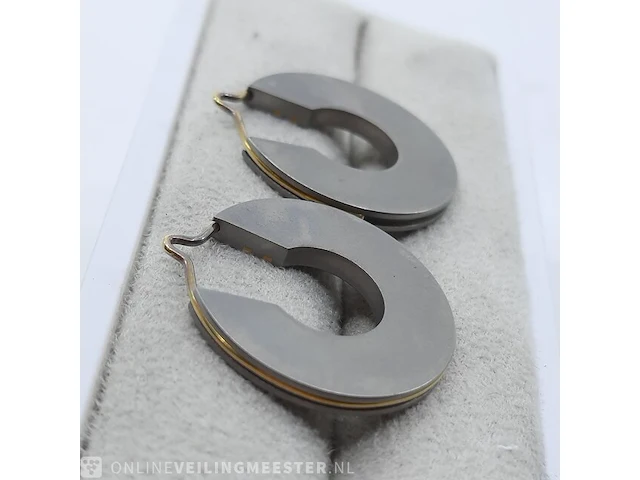 Paar titanium oorhangers - afbeelding 8 van  8