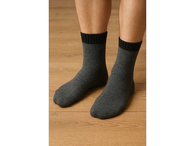 Paar werksokken lamswol - maat 43-46 (640x) - afbeelding 2 van  2