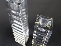 Paar zweeds design kristallen kandelaren - afbeelding 4 van  5