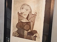 Pablo picasso - lithograaf - in nieuwe lijst - afbeelding 1 van  6
