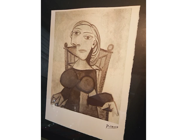 Pablo picasso - lithograaf - in nieuwe lijst - afbeelding 2 van  6