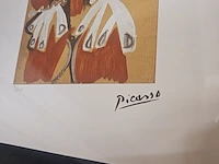Pablo picasso lithograaf - ''homme assis'' - in nieuwe lijst - afbeelding 3 van  6