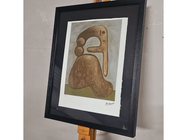 Pablo picasso lithograaf - ''naked woman'' - in nieuwe lijst - afbeelding 1 van  7