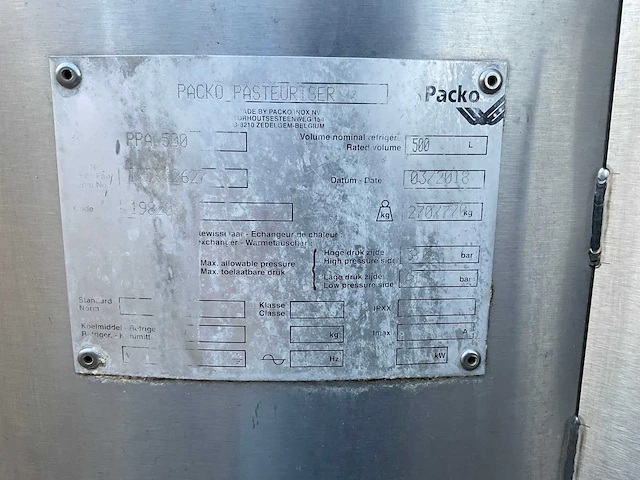 Packo ppa 500 bain marie pasteuriser - afbeelding 2 van  11