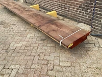 Padoek - 2016 gezaagd 150 x 640 x 5270 mm - schaaldeel (2x) - afbeelding 1 van  5