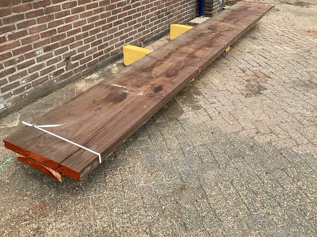 Padoek - 2016 gezaagd 150 x 640 x 5270 mm - schaaldeel (2x) - afbeelding 3 van  5