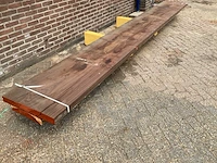 Padoek - 2016 gezaagd 150 x 640 x 5270 mm - schaaldeel (2x) - afbeelding 3 van  5