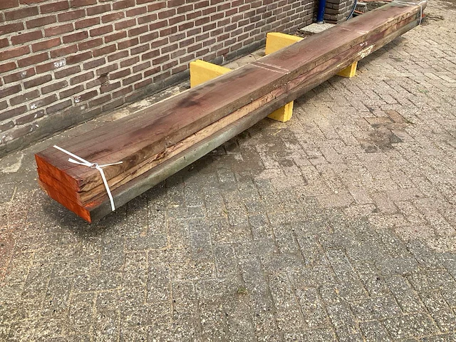 Padoek - 2016 gezaagd 210 x 400 x 4900 mm - schaaldeel (3x) - afbeelding 3 van  6