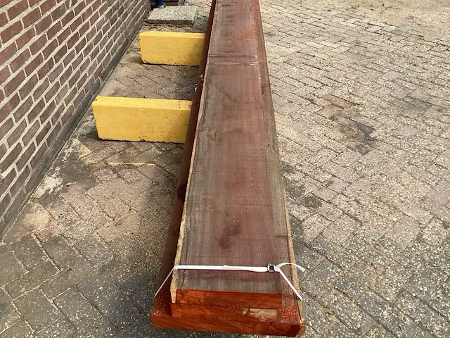 Padoek - 2016 gezaagd 210 x 470 x 4020 mm - schaaldeel (3x) - afbeelding 4 van  6