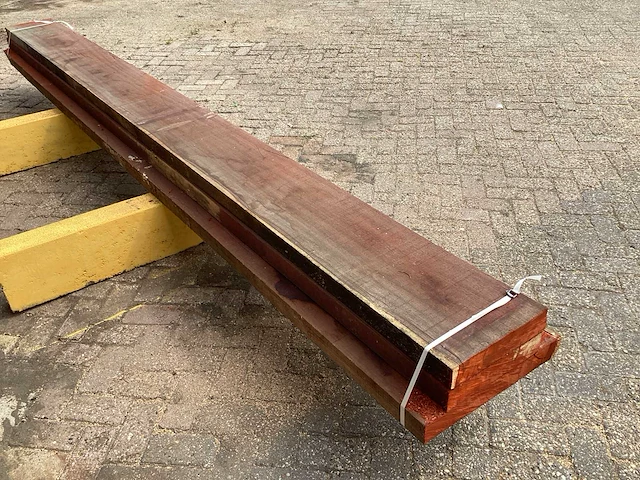 Padoek - 2016 gezaagd 210 x 470 x 4020 mm - schaaldeel (3x) - afbeelding 5 van  6