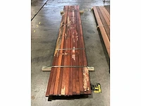 Padouk regels geschaafd 40x60 mm (12x) - afbeelding 5 van  6