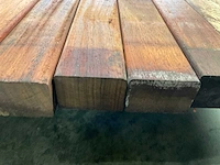 Padouk regels geschaafd 40x60 mm (12x) - afbeelding 6 van  6