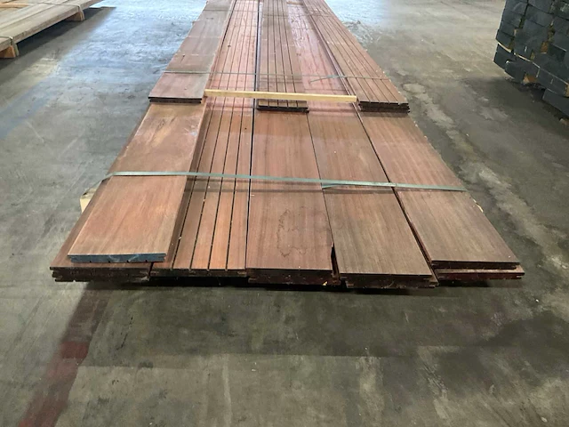 Padouk vlonderdelen glad 21x190 mm (15x) - afbeelding 4 van  6