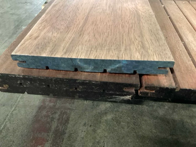 Padouk vlonderdelen glad 21x190 mm (15x) - afbeelding 6 van  6