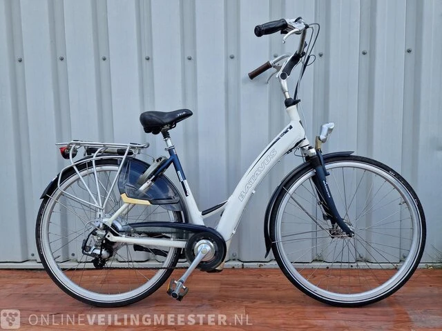 Padova e-bike/ elektrische fiets batavus, wit-blauw - afbeelding 1 van  9