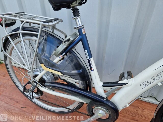 Padova e-bike/ elektrische fiets batavus, wit-blauw - afbeelding 3 van  9