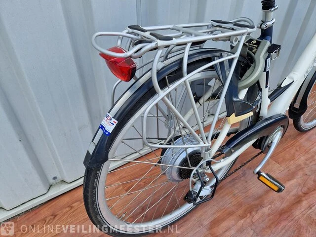Padova e-bike/ elektrische fiets batavus, wit-blauw - afbeelding 5 van  9