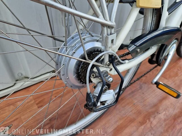 Padova e-bike/ elektrische fiets batavus, wit-blauw - afbeelding 6 van  9