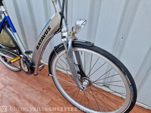 Padova e-bike/ elektrische fiets batavus, zilver-blauw - afbeelding 2 van  8