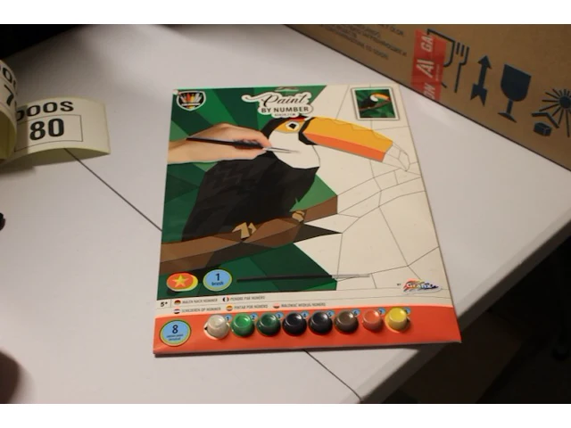 Paint bij nummer kakatoe 1x in ds 77 - afbeelding 1 van  3