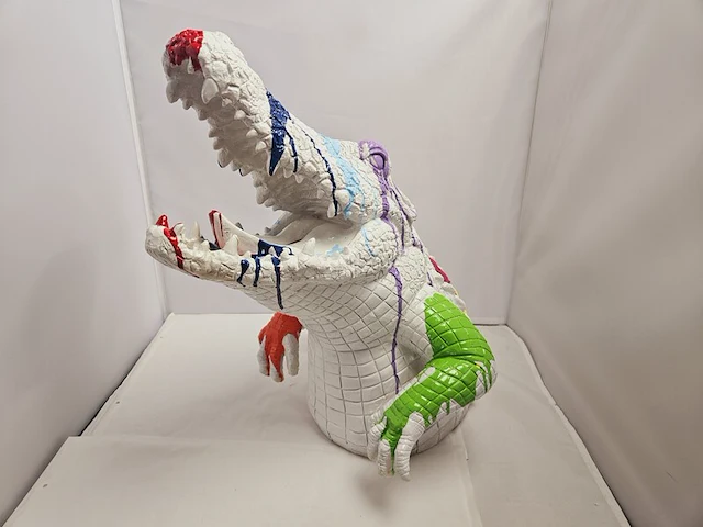 Paintcan splash pop art crocodile - afbeelding 2 van  9