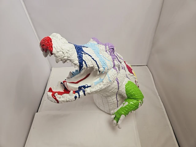 Paintcan splash pop art crocodile - afbeelding 3 van  9