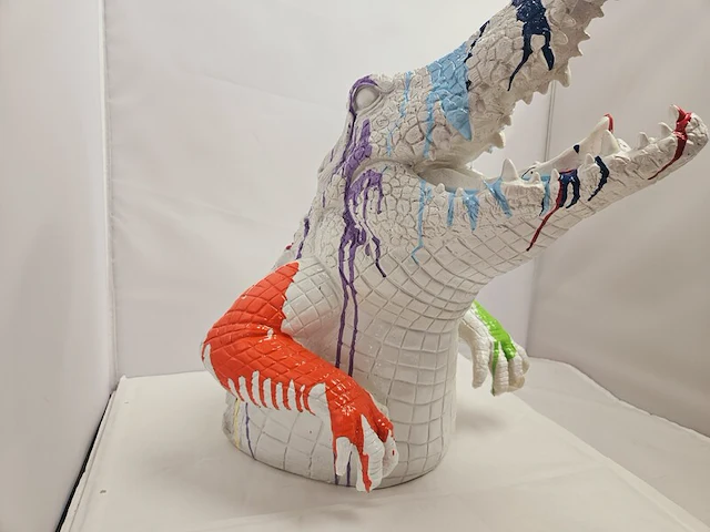 Paintcan splash pop art crocodile - afbeelding 7 van  9