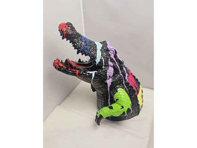 Paintcan splash pop art crocodile - afbeelding 1 van  7
