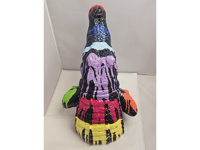 Paintcan splash pop art crocodile - afbeelding 7 van  7