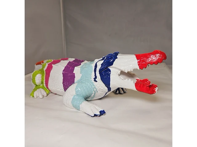 Paintcan splash pop art crocodile - afbeelding 1 van  7