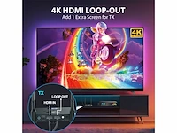 Pakite draadloze hdmi zender en ontvanger 4k hdmi loop out ir remote extender 250 m/820ft 9 kanalen 1 tx tot 3 rxs streaming video van stb laptop pc netflix youtube naar tv projector - afbeelding 5 van  5