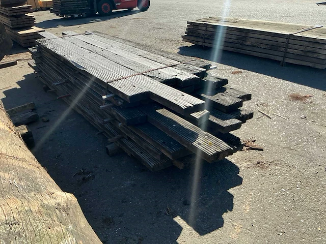 Pakket hardhout vlonderplanken diverse (azobé) - afbeelding 3 van  4