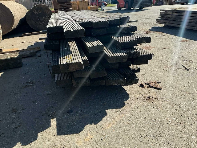 Pakket hardhout vlonderplanken diverse (azobé) - afbeelding 4 van  4