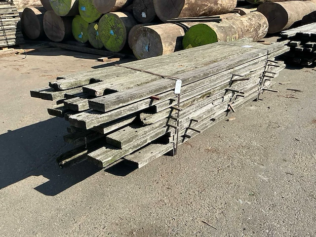 Pakket hardhout vlonderplanken diverse (azobé) - afbeelding 1 van  4
